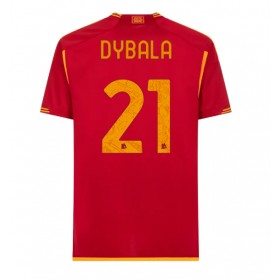 AS Roma Paulo Dybala #21 Hemmakläder 2023-24 Kortärmad